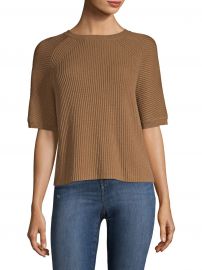 Ribbed Split Back Sweater at Saks Fifth Avenue